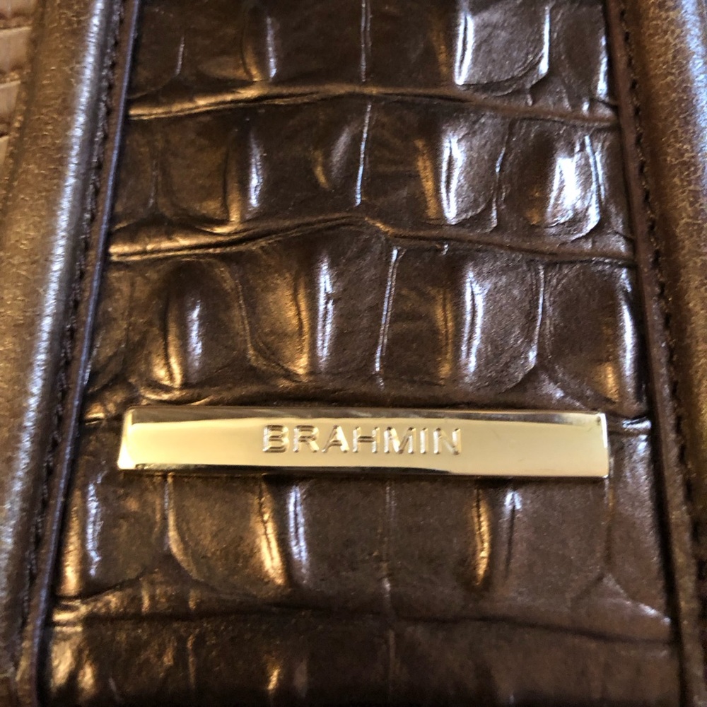 Brahmin Mini Asher Handbag In Brown Patina Dorati Excellent Condition! - Picture 4 of 16